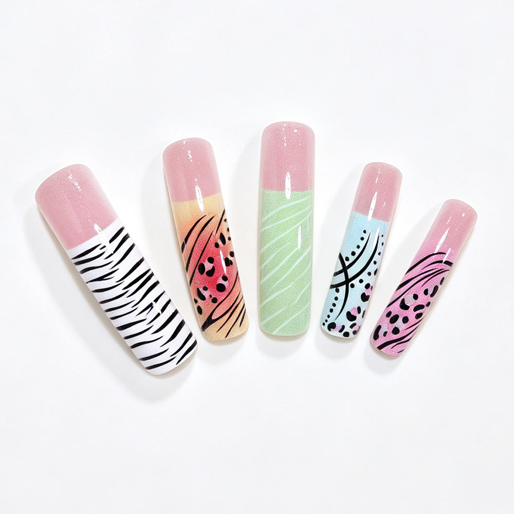 Artistic Long Press-On Nail Tips Acalora
