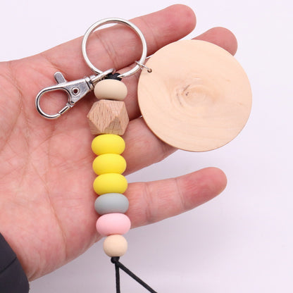 Decorative Wooden Beaded Keychain Acalora