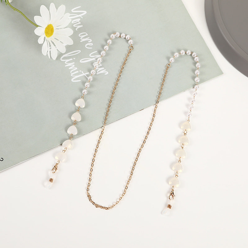 Heart Charm Eyewear Chain Acalora