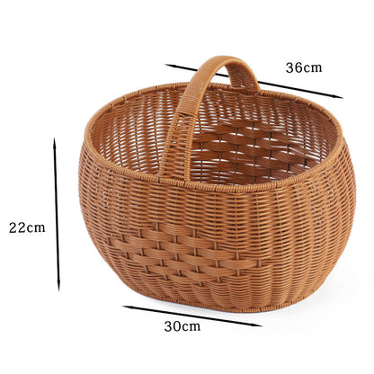 Handwoven Storage Basket with Handle Acalora