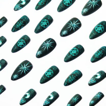 Mystical Patterned Nail Art Acalora