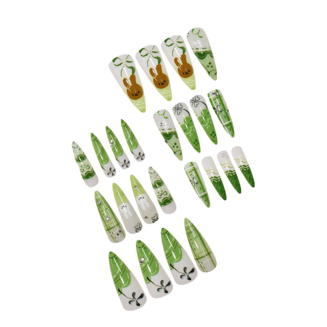 Decorative 3D Themed Press-On Nails Acalora