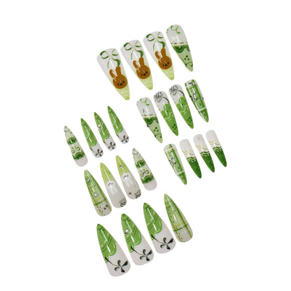 Decorative 3D Themed Press-On Nails Acalora