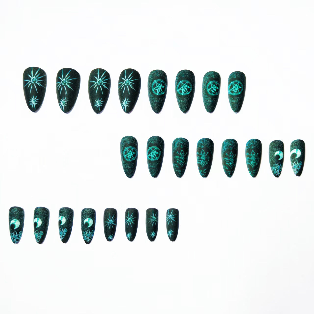 Mystical Patterned Nail Art Acalora