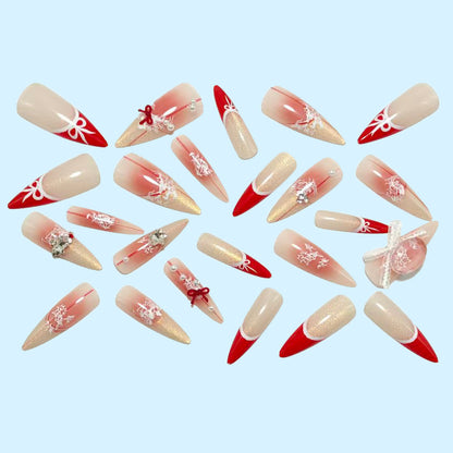 Artificial nail set with versatile and elegant design elements Acalora