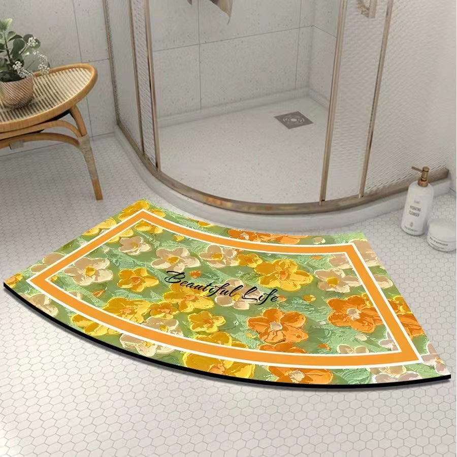 Artistic Curved Bath Mat
