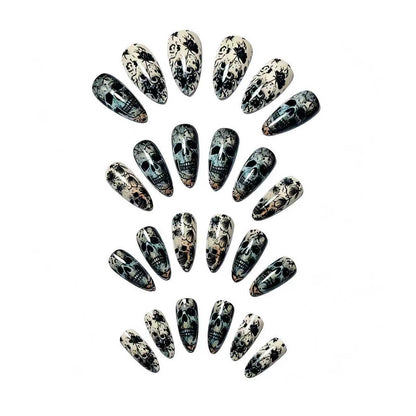 Artistic Skull-Themed Nail Art Acalora 1788155651