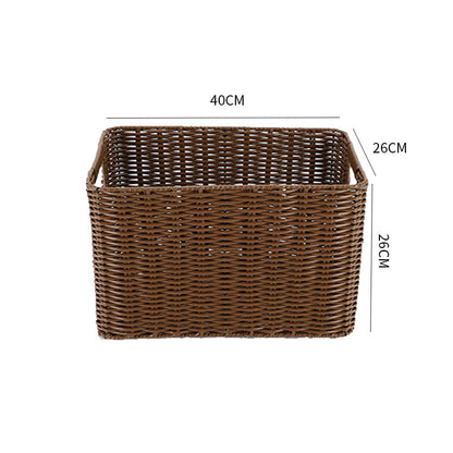 Storage basket made of natural rattan