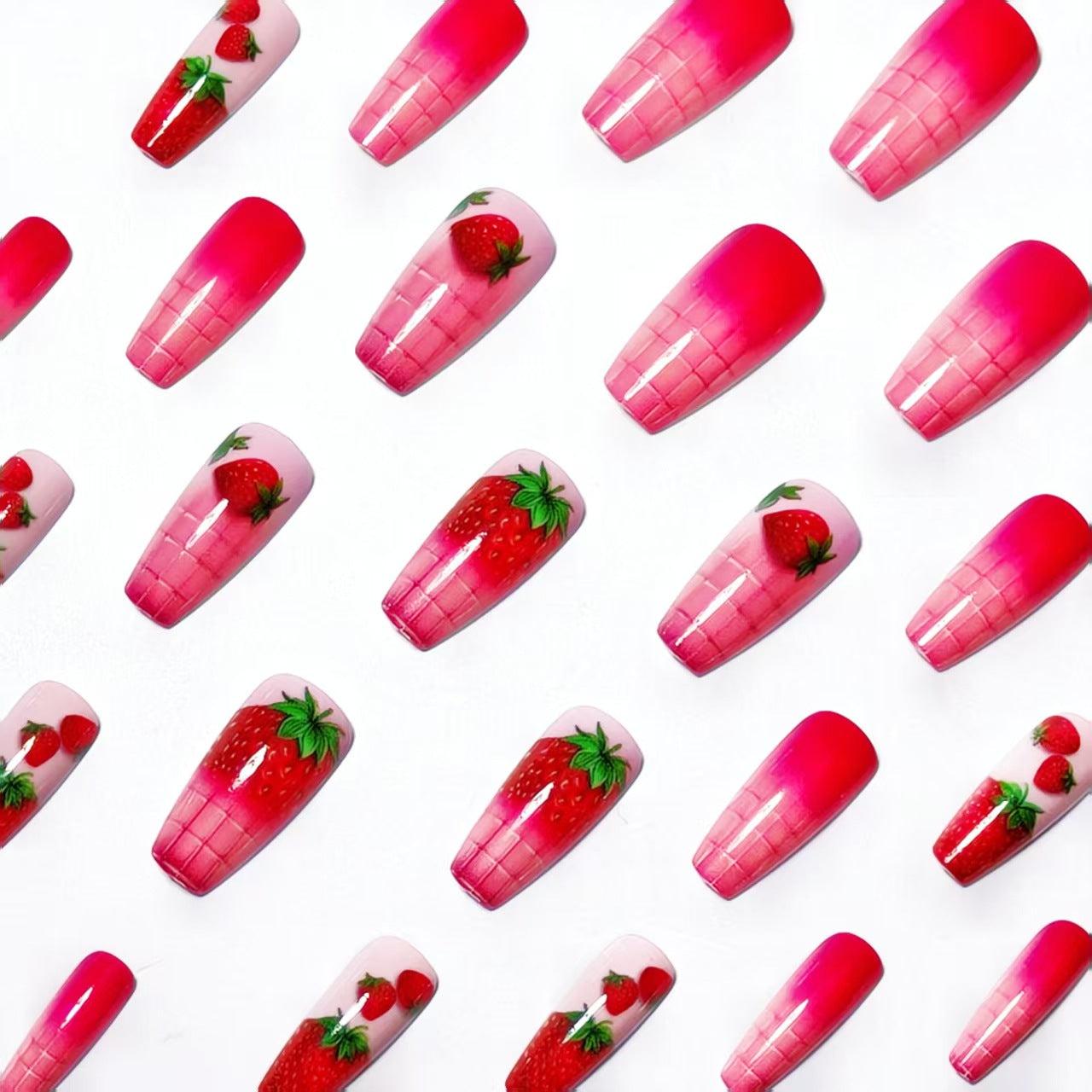 Strawberry-Themed Nail Art Designs Acalora
