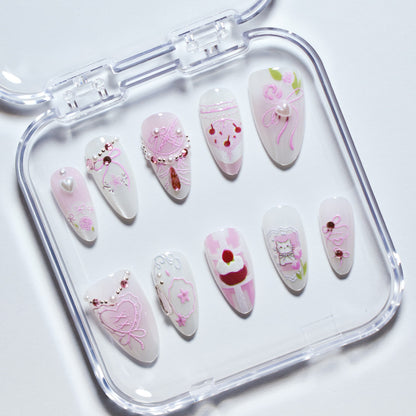 Decorative Press-On Nail Art Set Acalora
