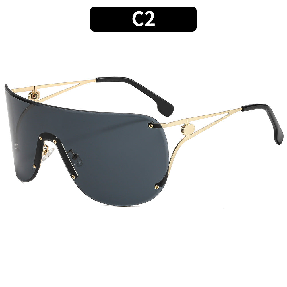 Women's visor-style sunglasses with elegant metal frame Bowlift