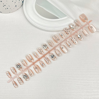 Premium Rhinestone-Decorated Press-On Nail Set Acalora