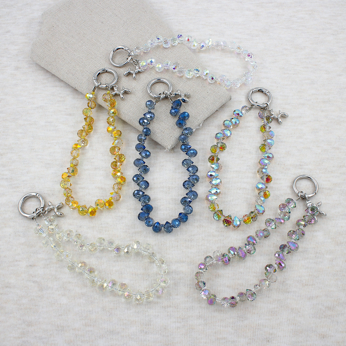 Crystal-Embellished Charm Bracelet Acalora