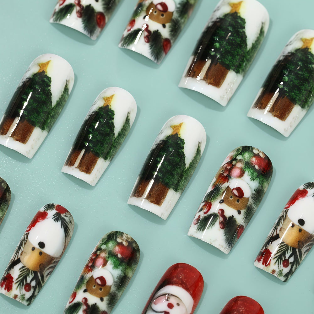 Artificial nails in festive Christmas design Acalora 1788542011