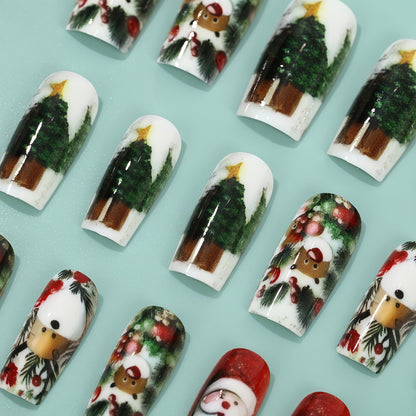 Artificial nails in festive Christmas design Acalora 1788542011