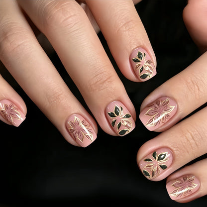 Artificial nails with romantic floral design Acalora