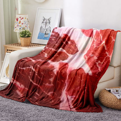 Artistic Food-Themed Fleece Blanket