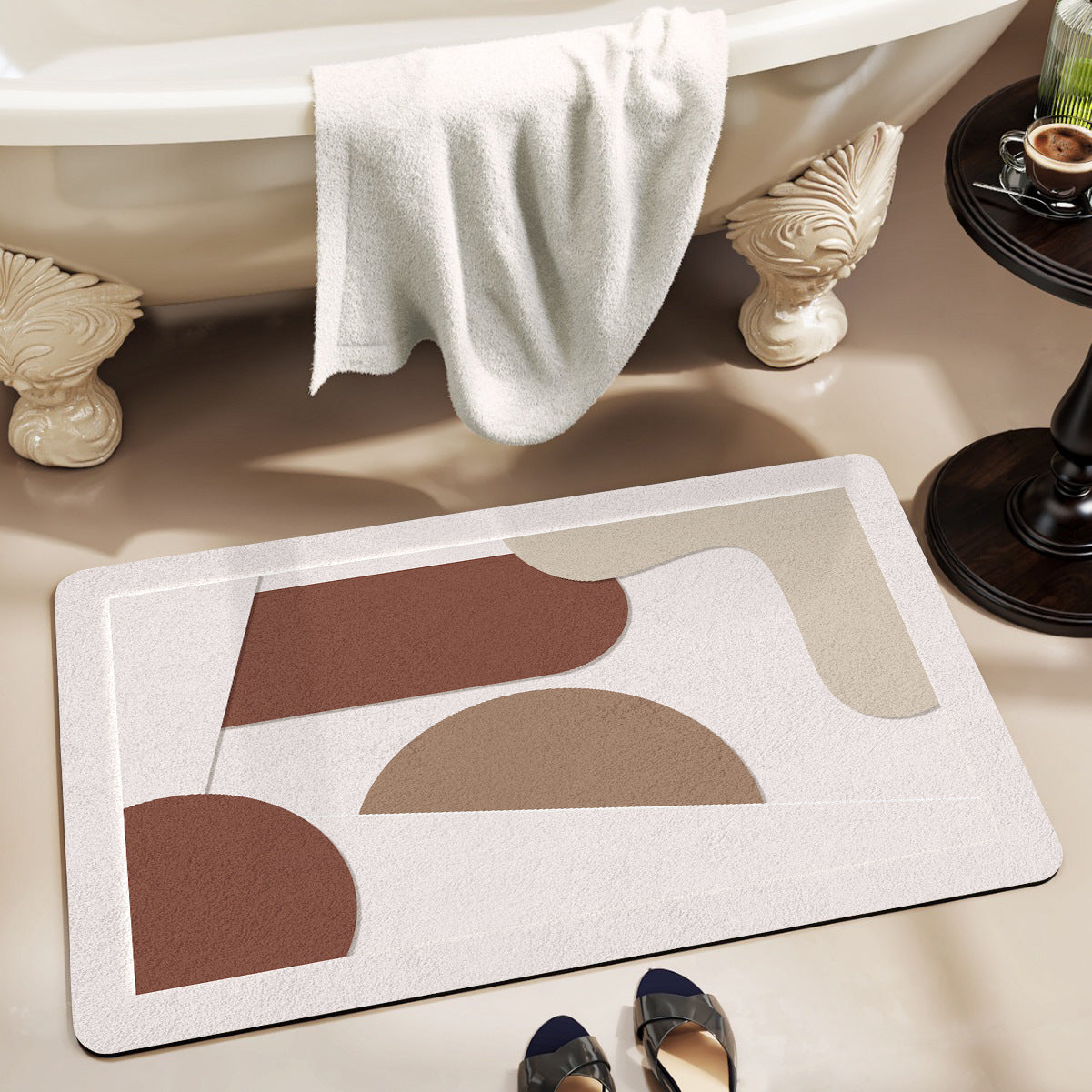 Modern Abstract Bath Mat Acalora