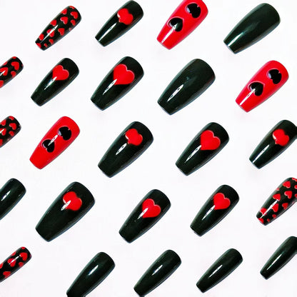 Artistic Heart-Designed Nail Art Acalora