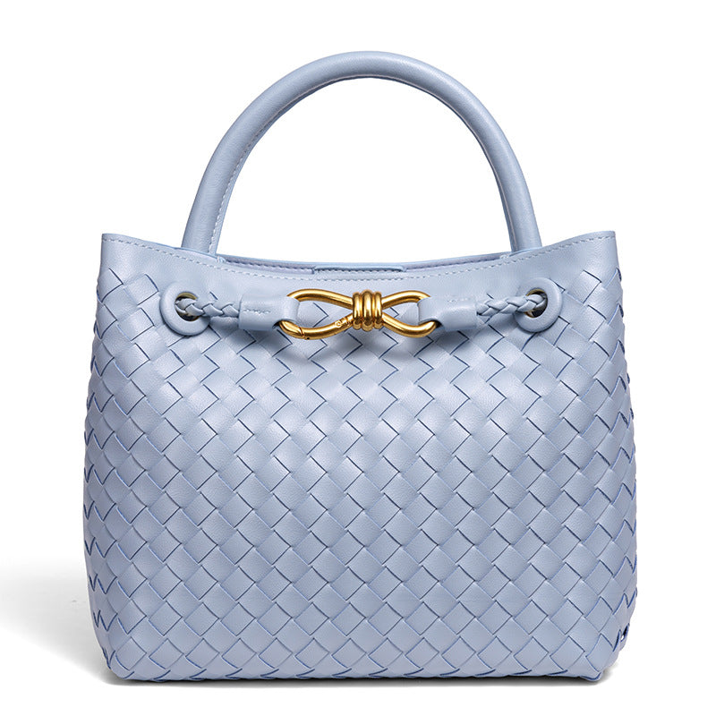 Elegant Braided Leather Tote Acalora