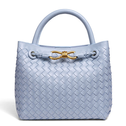 Elegant Braided Leather Tote Acalora