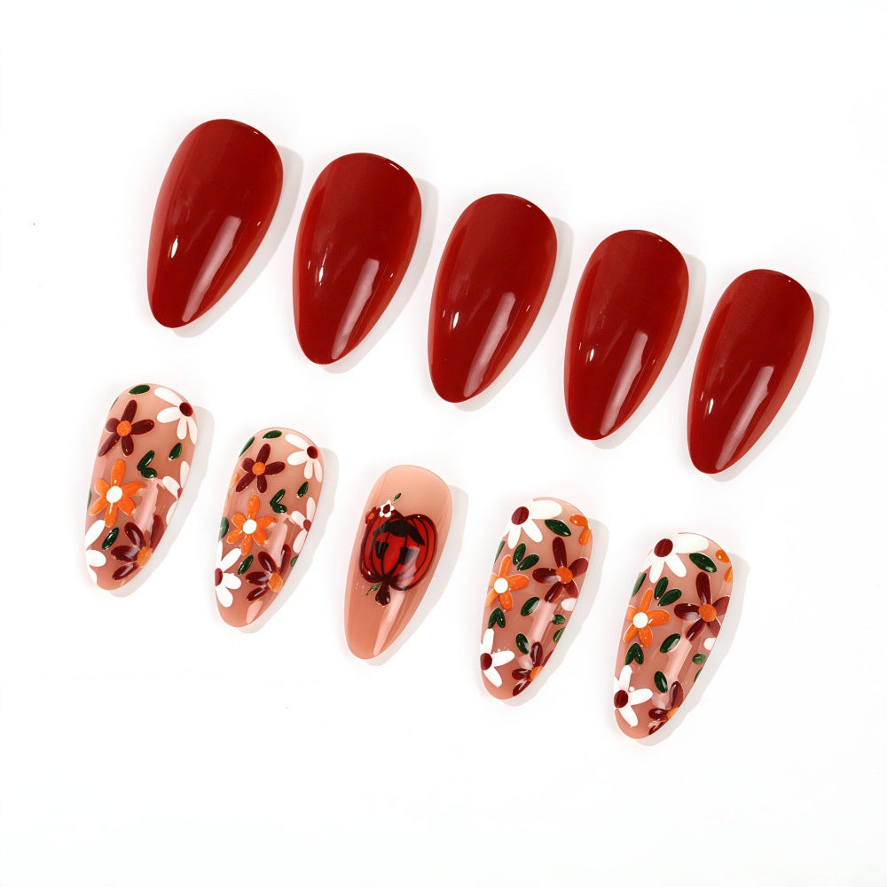 Artificial nails with autumn motifs Acalora