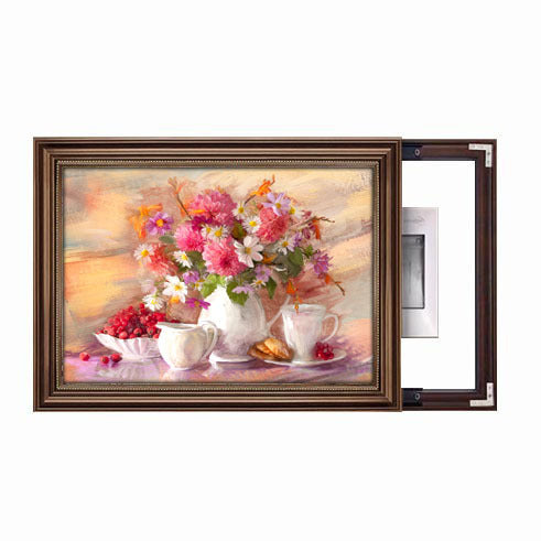 Framed Garden Scene Artwork