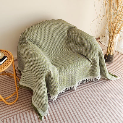 Cozy Waffle Weave Throw Blanket