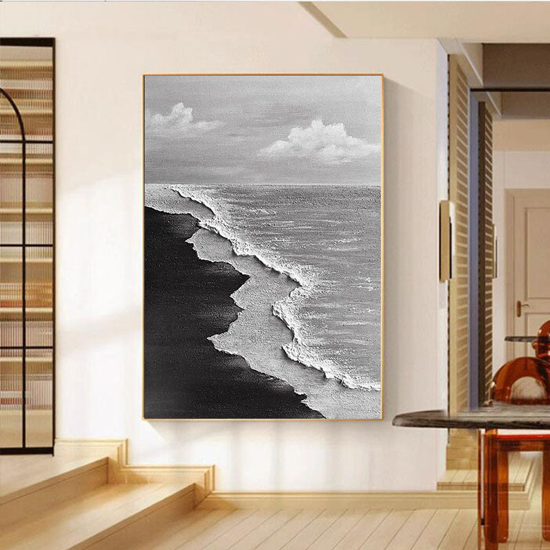 Coastal-Inspired Abstract Canvas Print