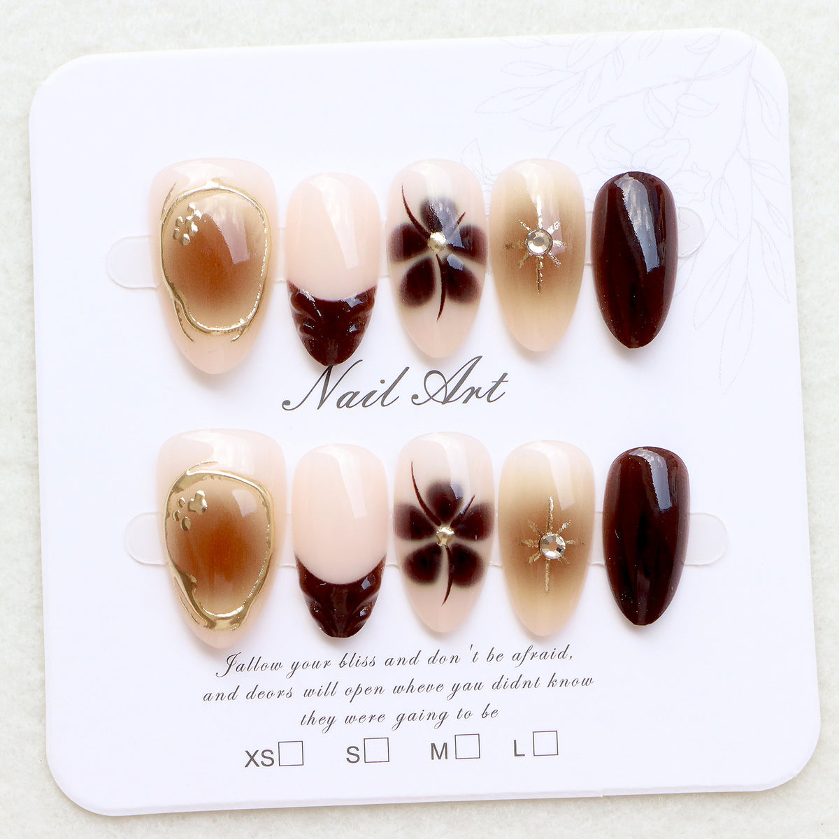 Elegant Artistic Press-On Nail Designs Acalora