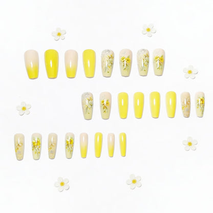 Decorative Floral Acrylic Nail Art Acalora