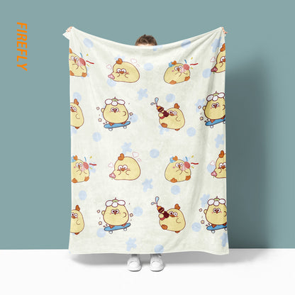 Cute Animal-Themed Plush Blanket