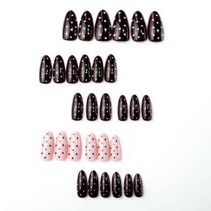 Trendy Polka Dot Press-On Nail Set Acalora