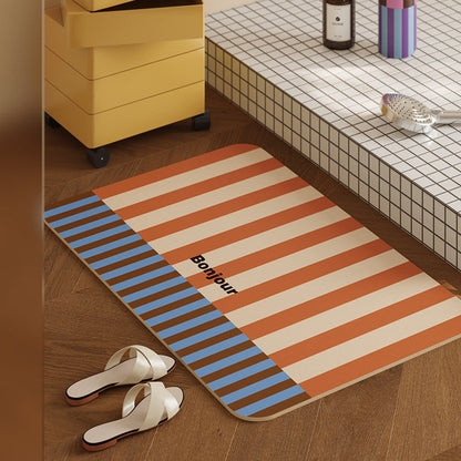 Colorful Striped Bath Mat