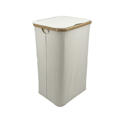 High-quality laundry basket with bamboo lid Acalora