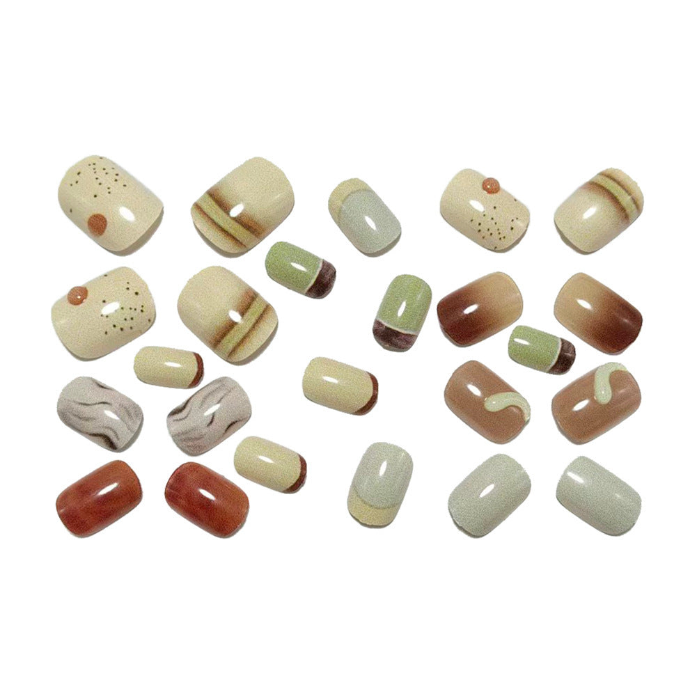 Artificial nails in elegant marble design Acalora