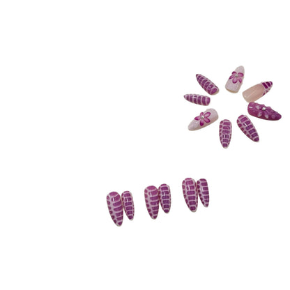 Premium Floral Press-On Nails Acalora