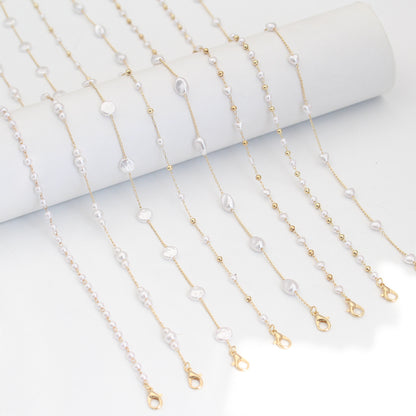 Pearl-Accented Eyewear Chain Acalora