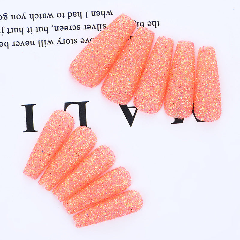 High-quality artificial nails with glitter effects Acalora
