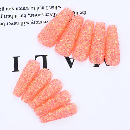 High-quality artificial nails with glitter effects Acalora