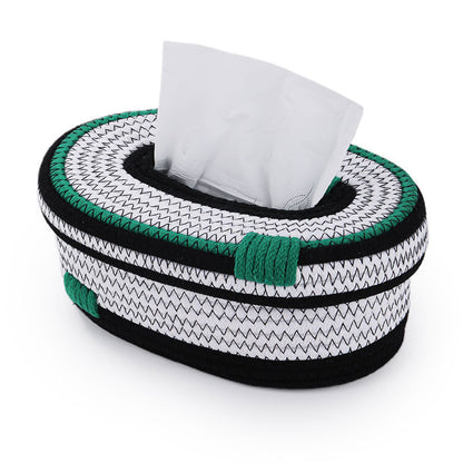 Elegant storage basket made of woven natural material Acalora