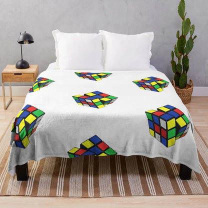 Contemporary Graphic Print Fleece Blanket
