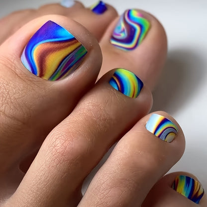 Abstract Marble Pattern Nail Art Acalora