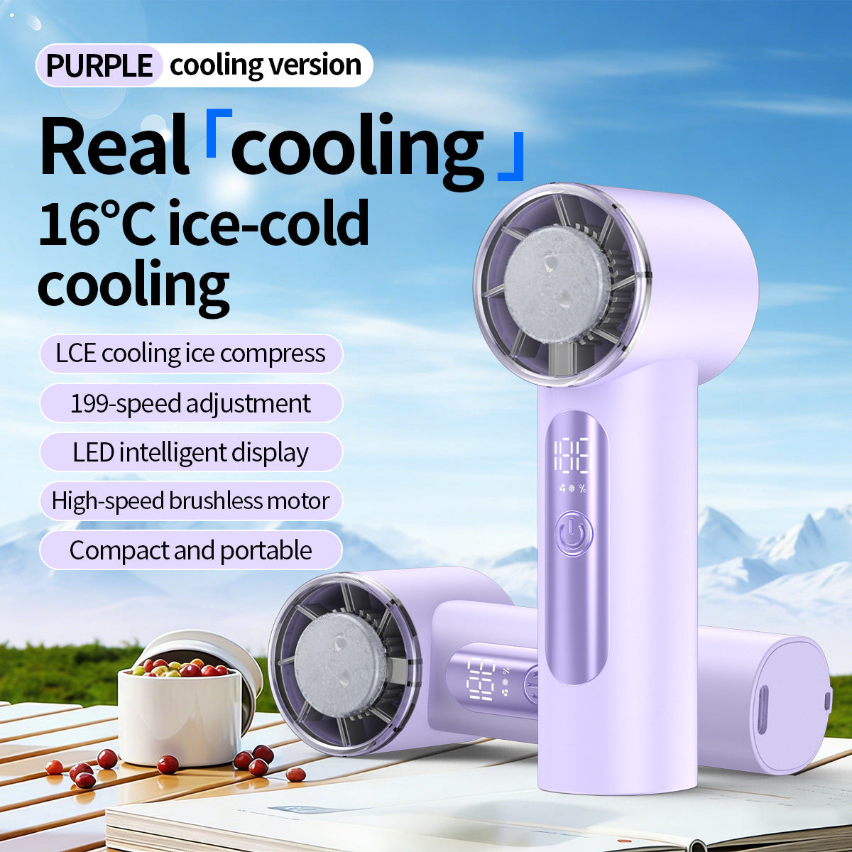 Unisex Portable Ice-Cooling Handheld Fan Bowlift
