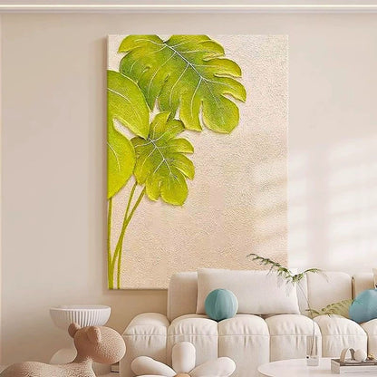 Textured Botanical Leaf Wall Art