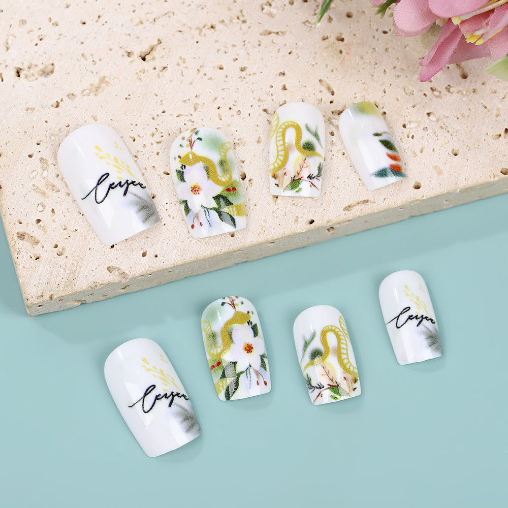 Artificial nails with floral and artistic design Acalora