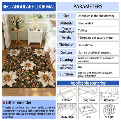 Unisex Decorative Football-Themed Area Mat