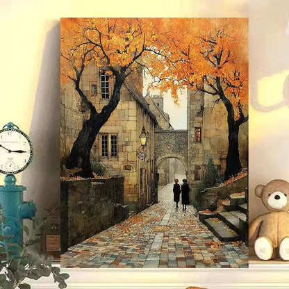 Vintage European Landscape Canvas Art Print