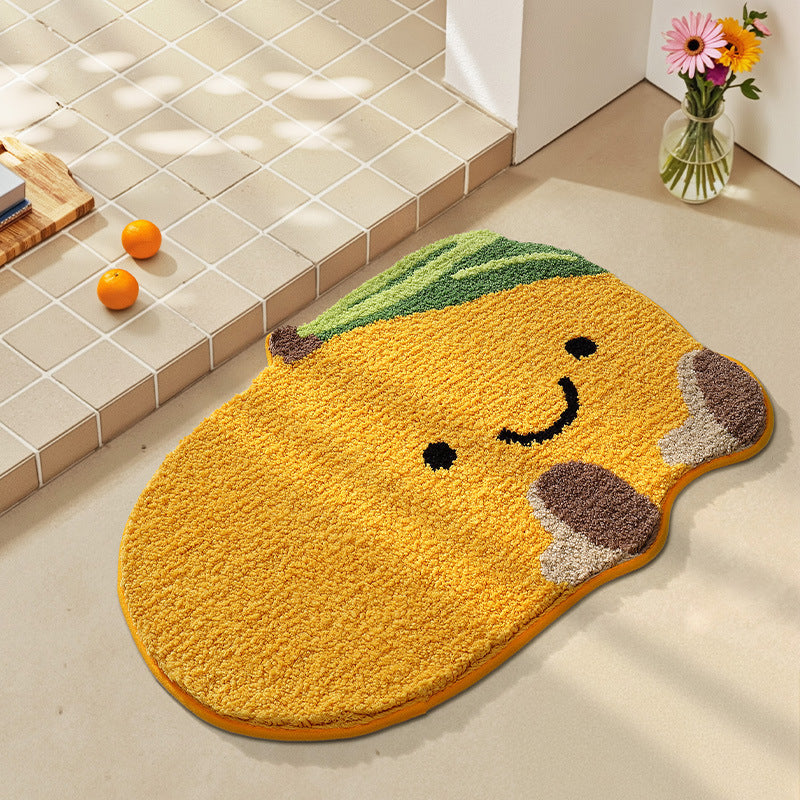 Playful Fruit-Themed Bath Rug