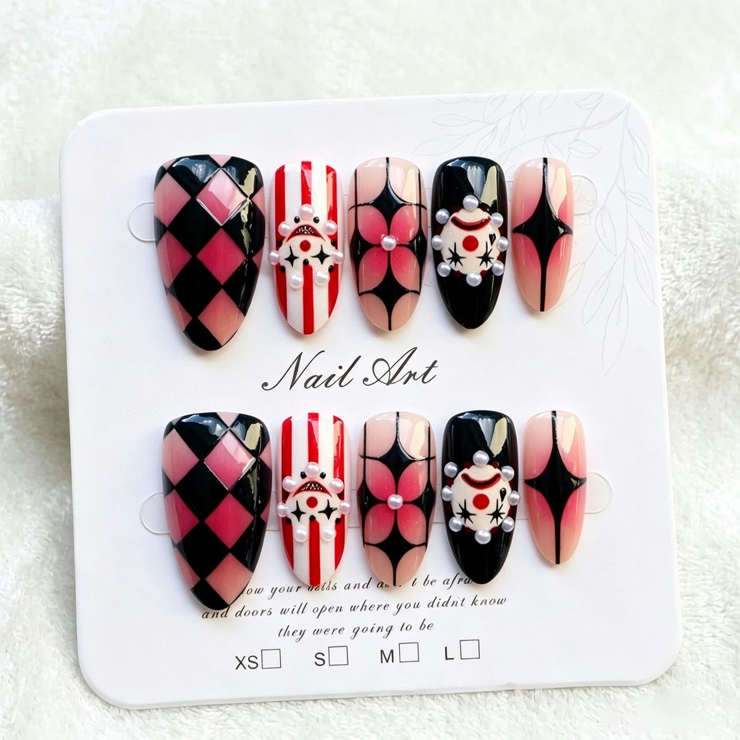Whimsical Artistic Press-On Nail Set Acalora